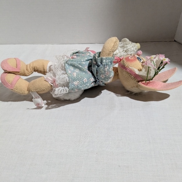 Annalee Easter Bunny Rabbit couple Dolls VTG 1988 Mobilitee - Picture 15 of 16